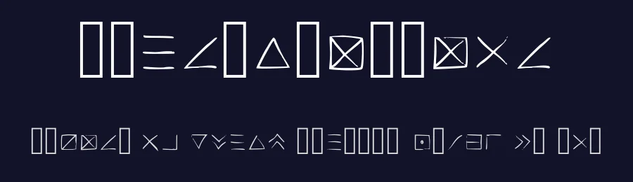 Transcription by Hilary B — Dingbats Font — thumbnail 2