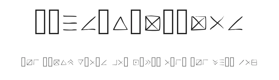 Transcription by Hilary B — Dingbats Font