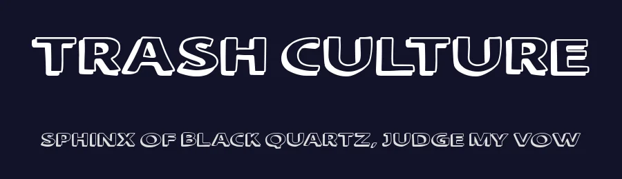 Trash Culture by Woodcutter — Decorative Font — thumbnail 2