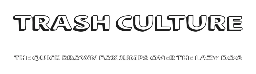 Trash Culture by Woodcutter — Decorative Font