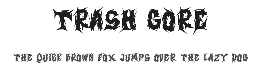 Trash Gore by Trash Fonts — Blackletter Font