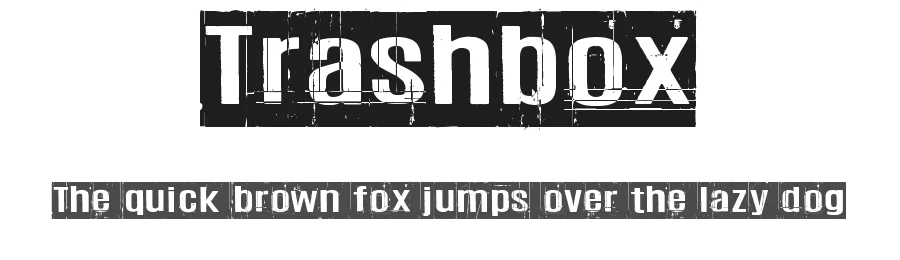 Trashbox by Juha Korhonen โ Decorative Font
