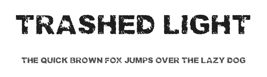 Trashed light by Cloutierfontes — Decorative Font
