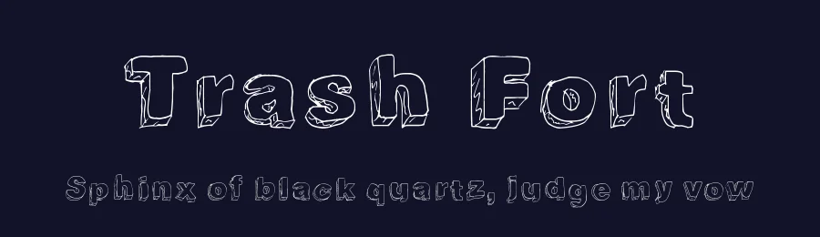 Trash Fort by Xerographer Fonts — Decorative Font — thumbnail 2