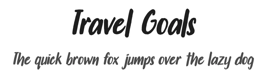 Travel Goals