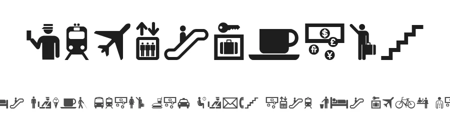 Travelcons by Iconian Fonts — Dingbats Font