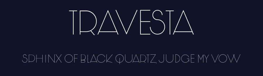 Travesta by Vladimir Nikolic — Sans Serif Font — thumbnail 2