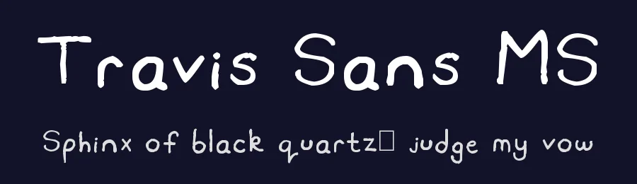 Travis Sans MS by FontPanda — Script Handwritten Font — thumbnail 2