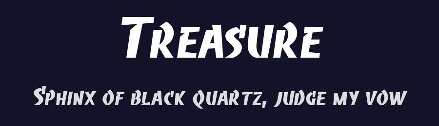 Treasure by Faqih Fawaji — Decorative Font — thumbnail 2
