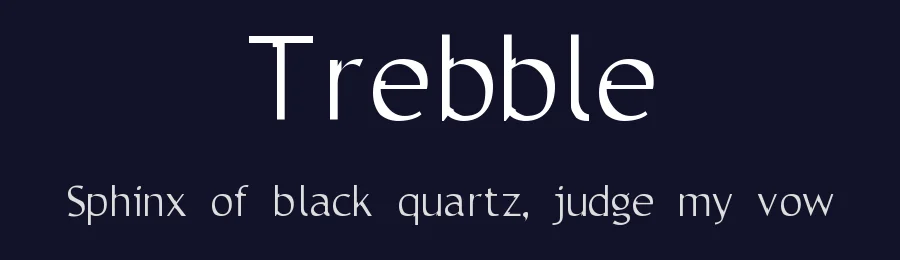 Trebble by Glitch — Sans Serif Font — thumbnail 2