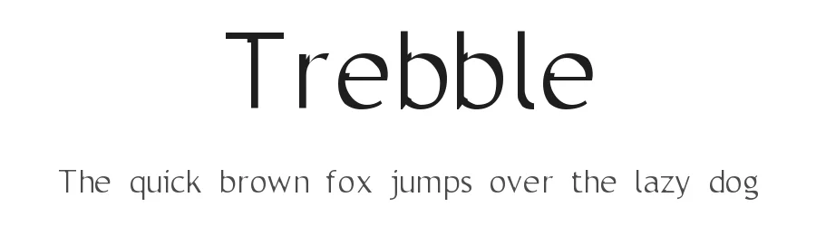 Trebble by Glitch — Sans Serif Font