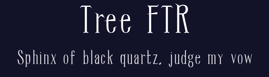 Tree FTR by Fernanda Trejo — Decorative Font — thumbnail 2