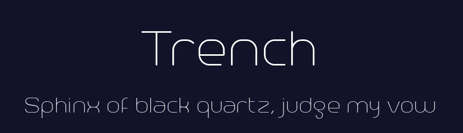 Trench by NimaType — Sans Serif Font — thumbnail 2