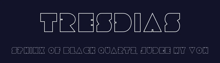 Tresdias by Asclê de Oliveira — Decorative Font — thumbnail 2