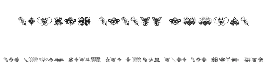 Tribal Tattoo Addict by dcoxy - Greg Medina — Dingbats Font