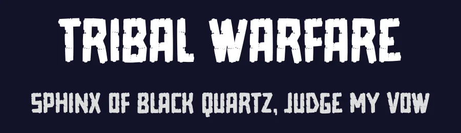 Tribal Warfare by Gassstype — Decorative Font — thumbnail 2