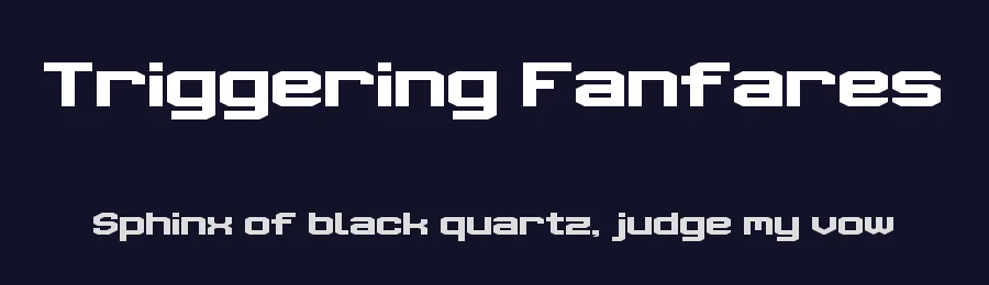 Triggering Fanfares by Chequered Ink — Display Font — thumbnail 2