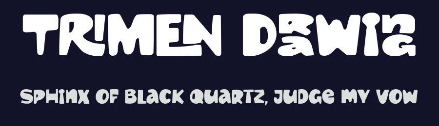 Trimen Drawing by Zarma Type Foundry — Decorative Font — thumbnail 2