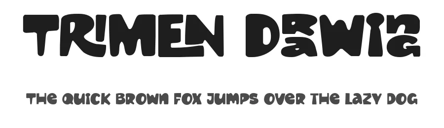 Trimen Drawing by Zarma Type Foundry — Decorative Font