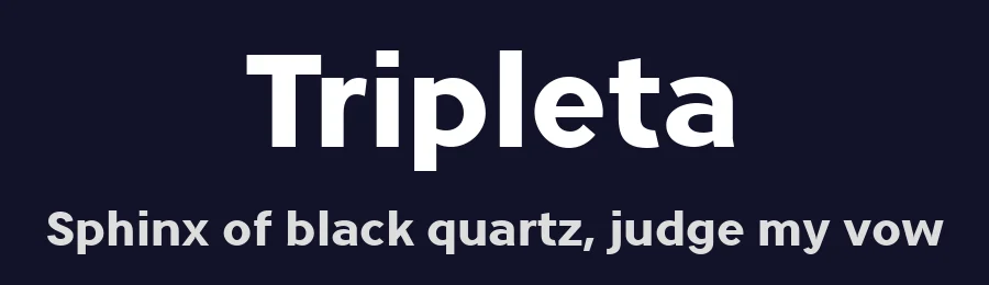 Tripleta by deFharo — Sans Serif Font — thumbnail 2