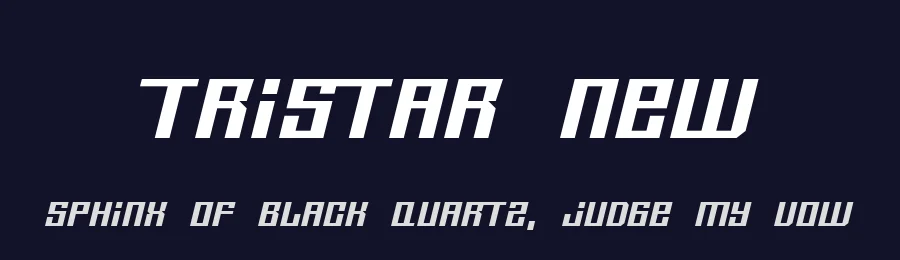 Tristar New by Treestaar — Display Font — thumbnail 2