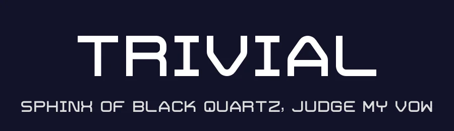 Trivial by Yeah Noah — Display Font — thumbnail 2