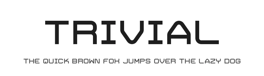 Trivial by Yeah Noah — Display Font