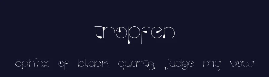 Tropfen by Aguirre ospina Paloma del Sol — Decorative Font — thumbnail 2