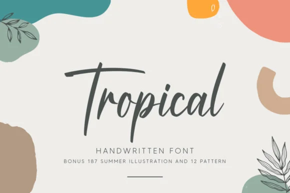 Tropical Font by Graphix Line Studio by Graphix Line Studio — Script Handwritten Font