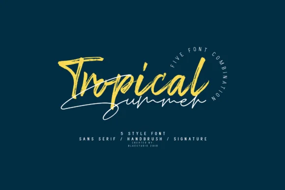 Tropical Summer Font by Bluestudio — Script Handwritten Font