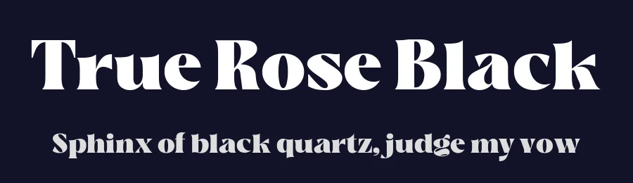 True Rose Black by Creative Media Lab — Decorative Font — thumbnail 2