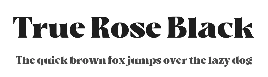 True Rose Black by Creative Media Lab — Decorative Font
