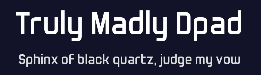 Truly Madly Dpad by Chequered Ink — Sans Serif Font — thumbnail 2