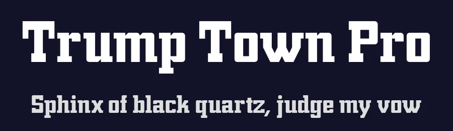 Trump Town Pro by CheapProFonts — Serif Font — thumbnail 2