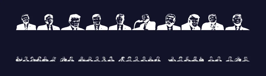 Trumpolina by Vladimir Nikolic — Dingbats Font — thumbnail 2