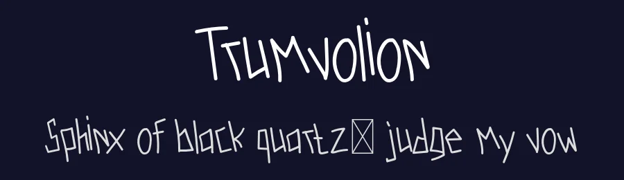Trumvolion by Portype Studio — Script Handwritten Font — thumbnail 2
