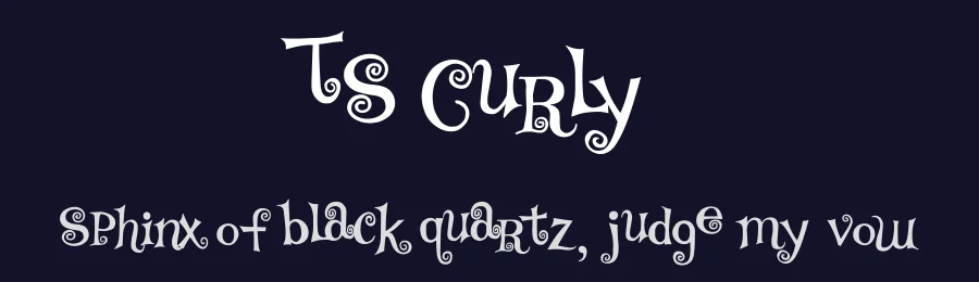 TS Curly by Steve Ferrera — Decorative Font — thumbnail 2
