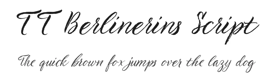 TT Berlinerins Script by TypeType Foundry — Script Handwritten Font