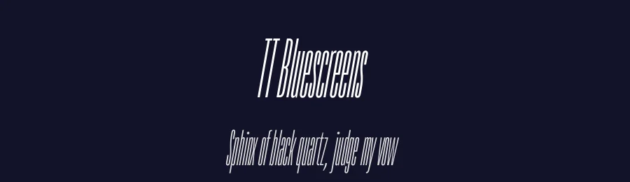 TT Bluescreens by TypeType Foundry — Sans Serif Font — thumbnail 2