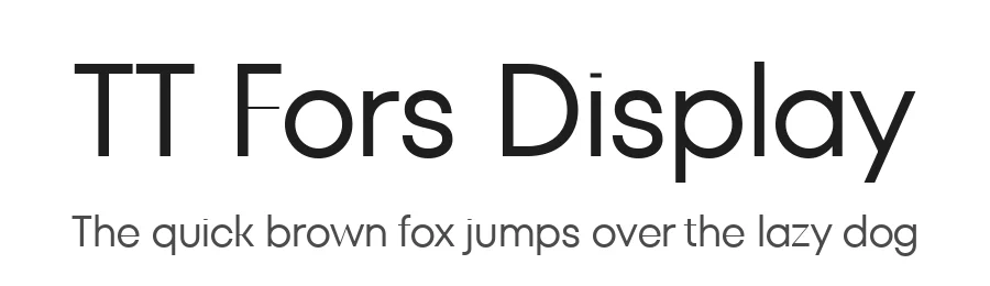 TT Fors Display by TypeType Foundry — Sans Serif Font