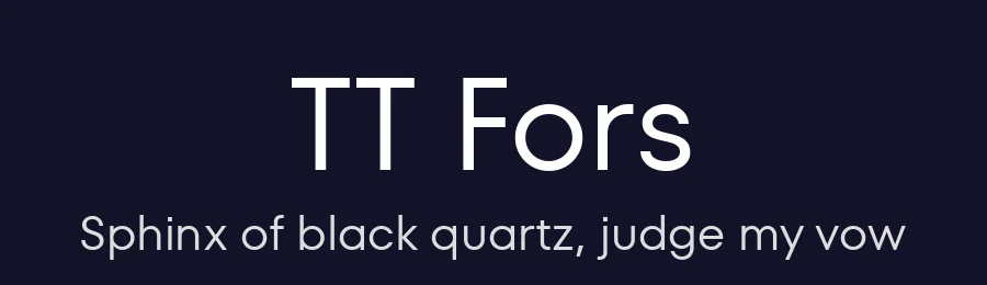 TT Fors by TypeType Foundry — Sans Serif Font — thumbnail 2