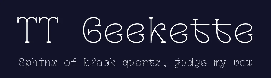 TT Geekette by TypeType Foundry — Decorative Font — thumbnail 2