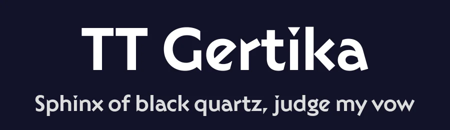 TT Gertika by TypeType Foundry — Sans Serif Font — thumbnail 2