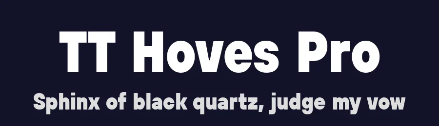 TT Hoves Pro by TypeType Foundry — Sans Serif Font — thumbnail 2