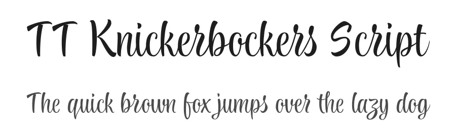 TT Knickerbockers Script by TypeType Foundry — Script Handwritten Font