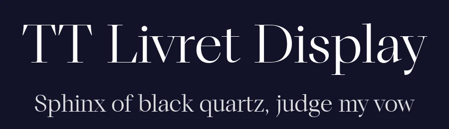 TT Livret Display by TypeType Foundry — Serif Font — thumbnail 2