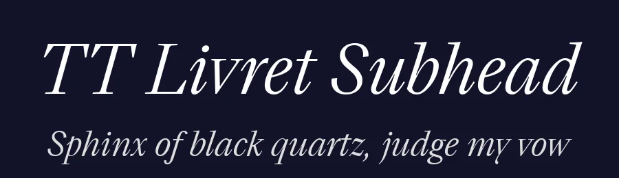 TT Livret Subhead by TypeType Foundry — Serif Font — thumbnail 2