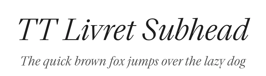 TT Livret Subhead by TypeType Foundry — Serif Font