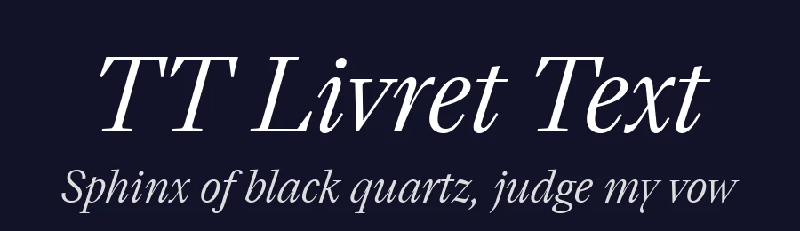 TT Livret Text by TypeType Foundry — Serif Font — thumbnail 2