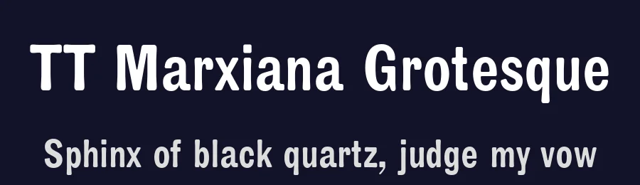 TT Marxiana Grotesque by TypeType Foundry — Sans Serif Font — thumbnail 2